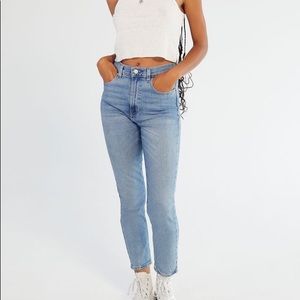 BDG Girlfriend high rise cropped jeans light wash